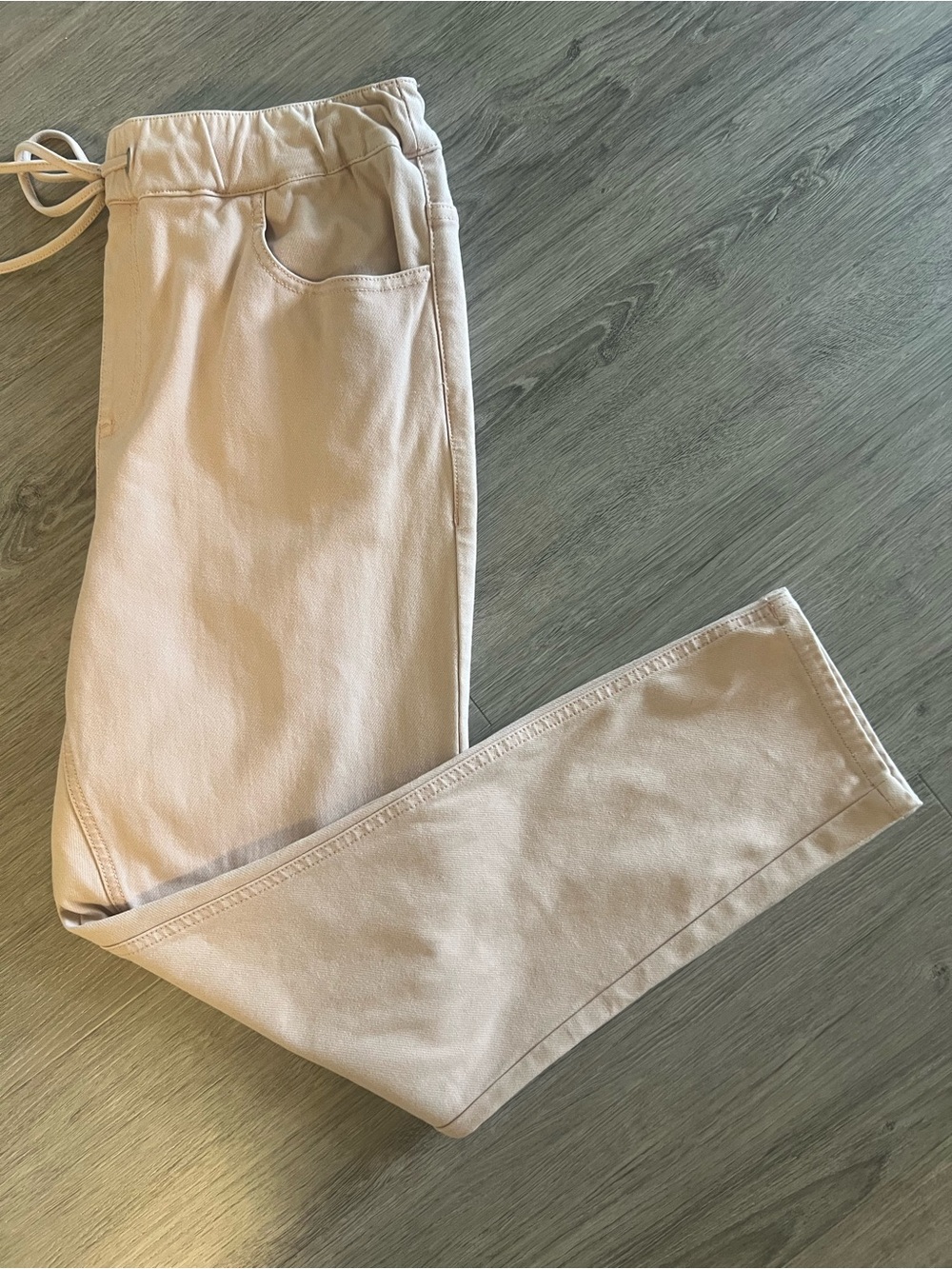 French Connection Baby Pink Draw String Jeans | Fall | Comfy | Boyfriend Jeans